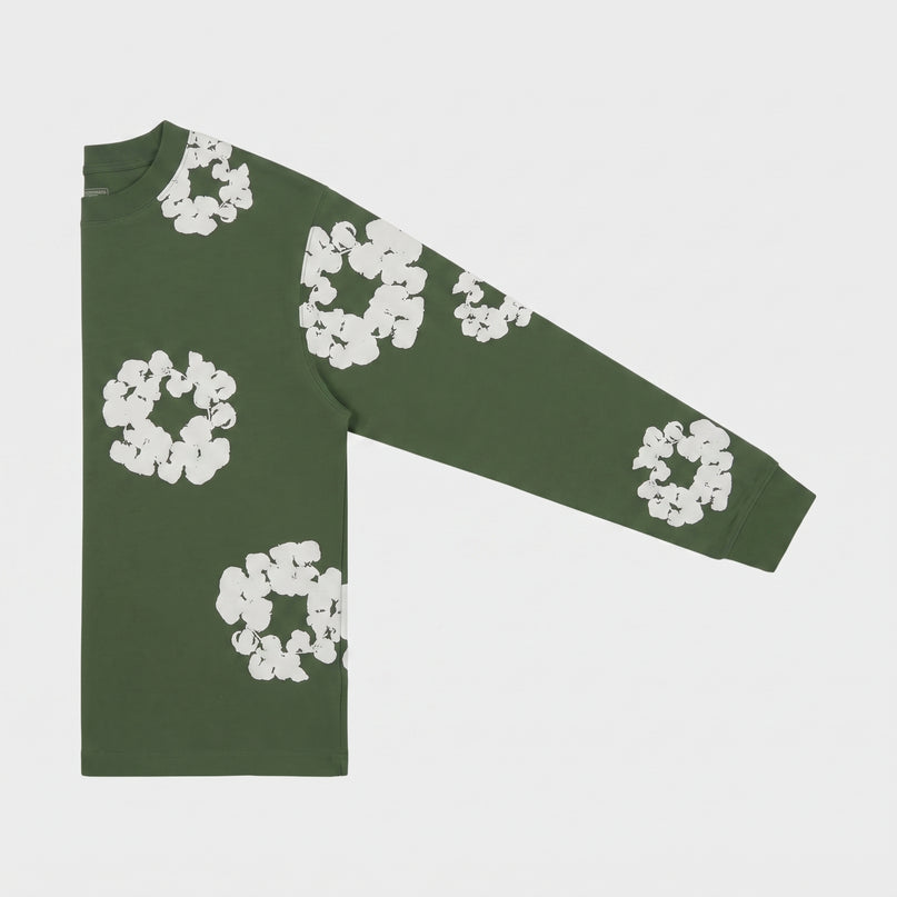 Denim Tears Long Sleeve Green — Side profile
