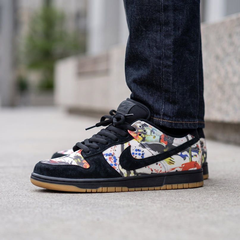 Nike SB Dunk Low x Supreme Rammellzee — 3/4 studio angle