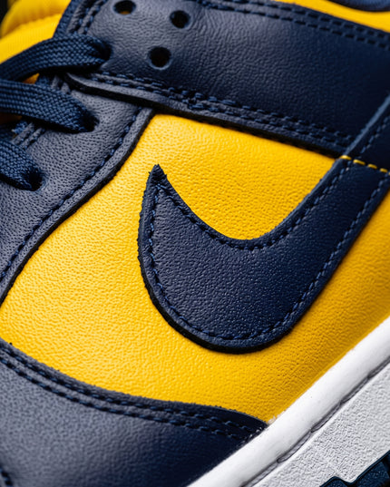 Nike Dunk Low Michigan — Premium detail close-up