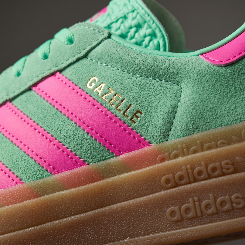 Adidas Gazelle Bold Pulse Mint Pink (W) — Premium detail close-up