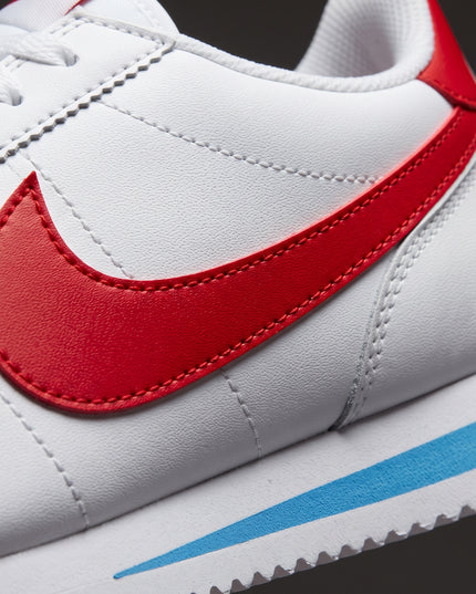 Nike Cortez White University Red Blue — Premium detail close-up