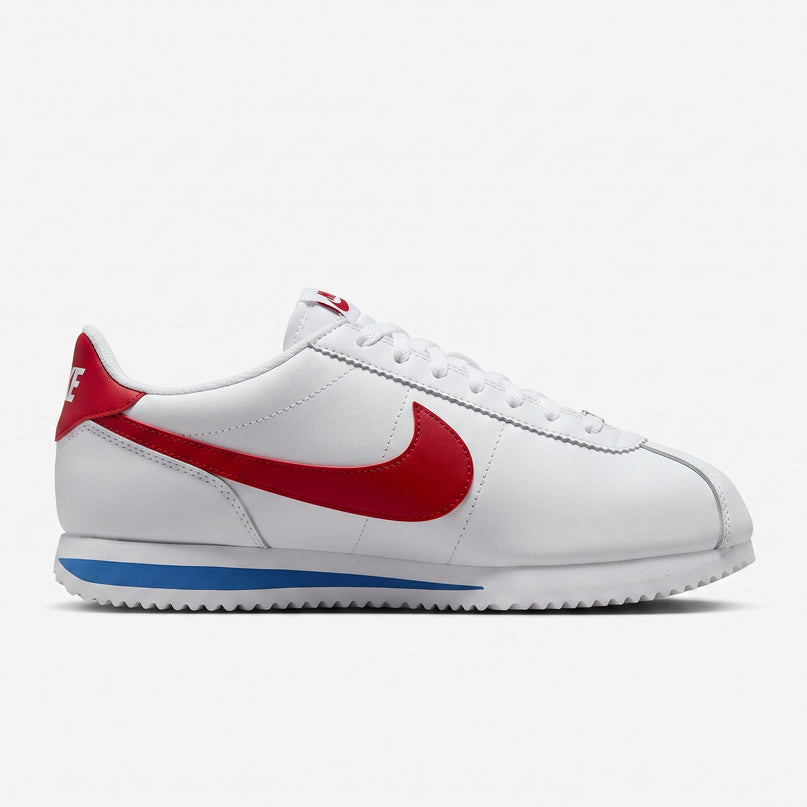 Nike Cortez White University Red Blue — Side profile