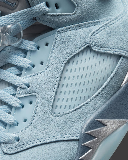 Air Jordan 5 Retro Bluebird (W) — Premium detail close-up