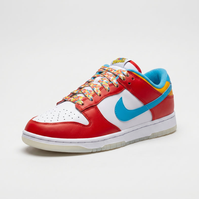 Nike Dunk Low Fruity Pebbles — 3/4 studio angle