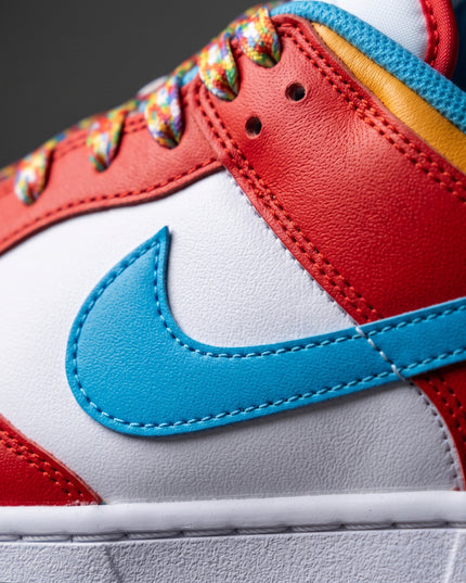 Nike Dunk Low Fruity Pebbles — Premium detail close-up