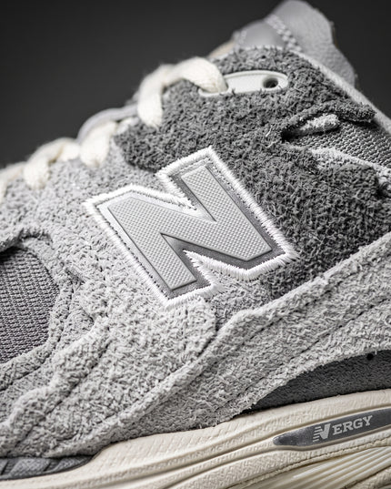 New Balance M2002 Protection Pack Grey — Premium detail close-up