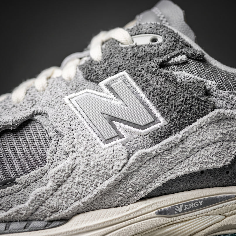 New Balance M2002 Protection Pack Grey — Premium detail close-up
