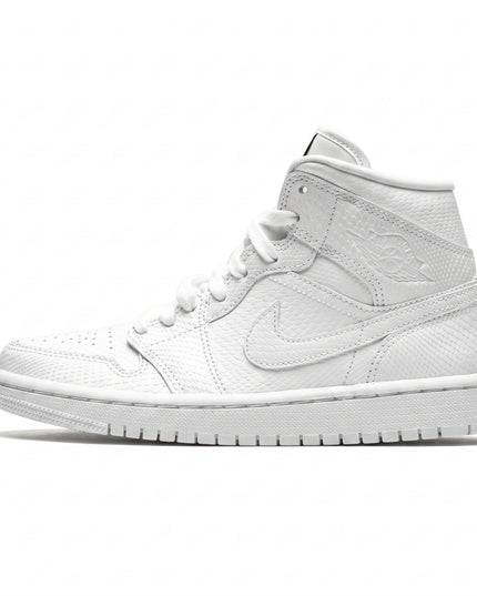 Jordan 1 Mid White — Hero limpia