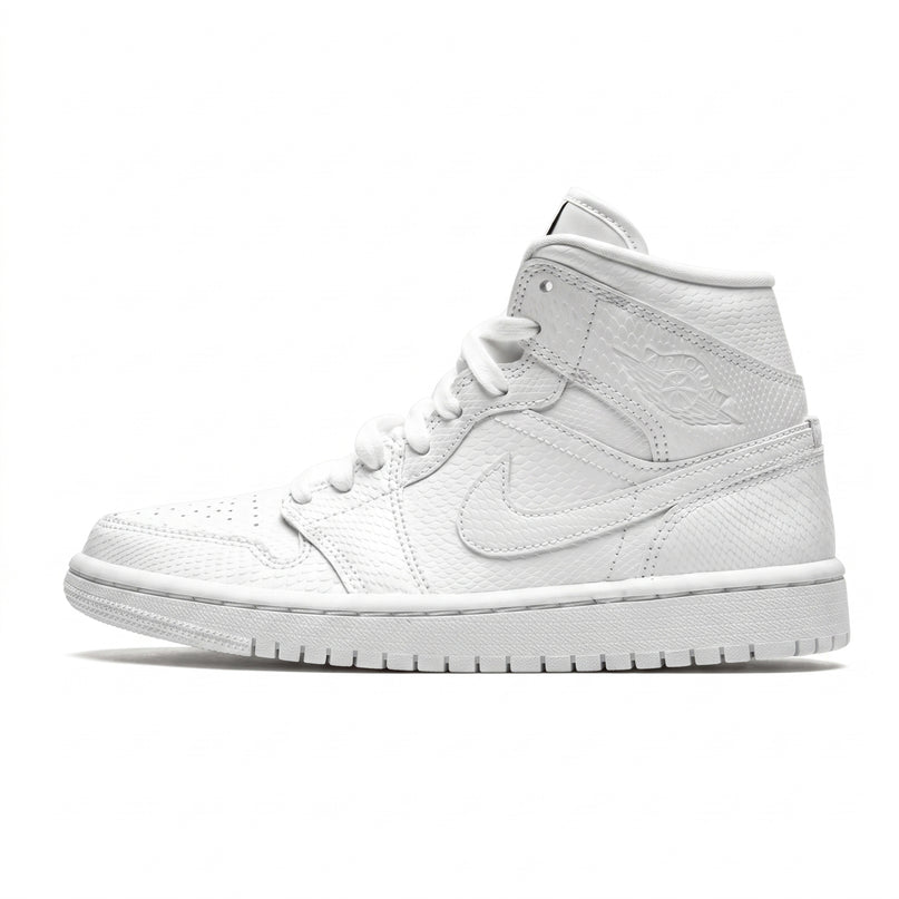 Jordan 1 Mid White — Hero limpia