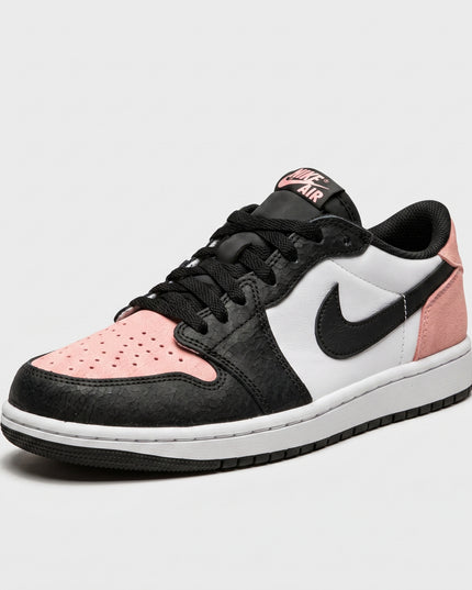 Jordan 1 Low Bleached coral — 3/4 studio angle