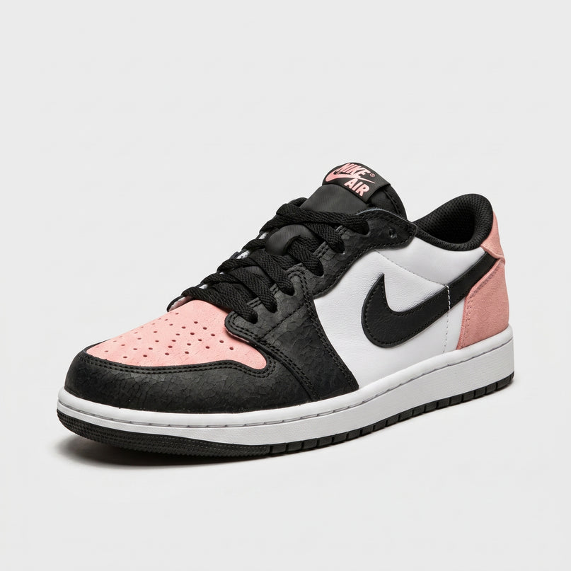Jordan 1 Low Bleached coral — 3/4 studio angle