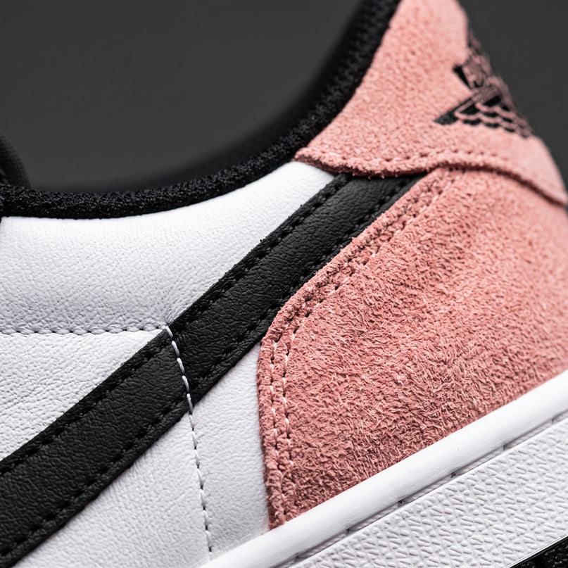 Jordan 1 Low Bleached coral — Premium detail close-up