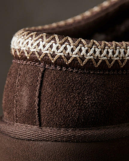 UGG Tasman Dusted Cacao — Premium detail close-up