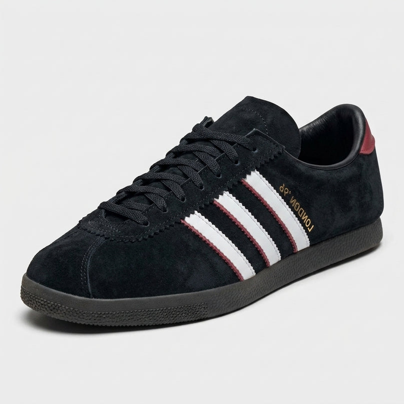 Adidas London 96 "Black" — 3/4 studio angle