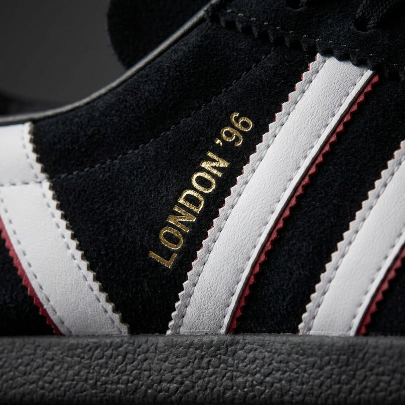 Adidas London 96 "Black" — Premium detail close-up
