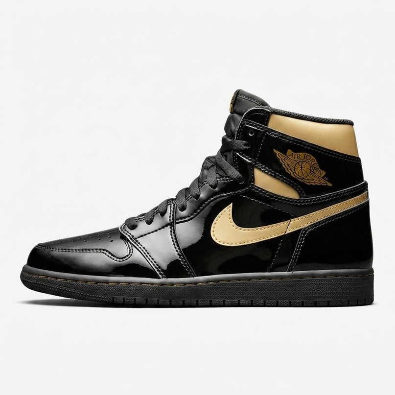 Air Jordan 1 High OG Black Metallic Gold — Side profile