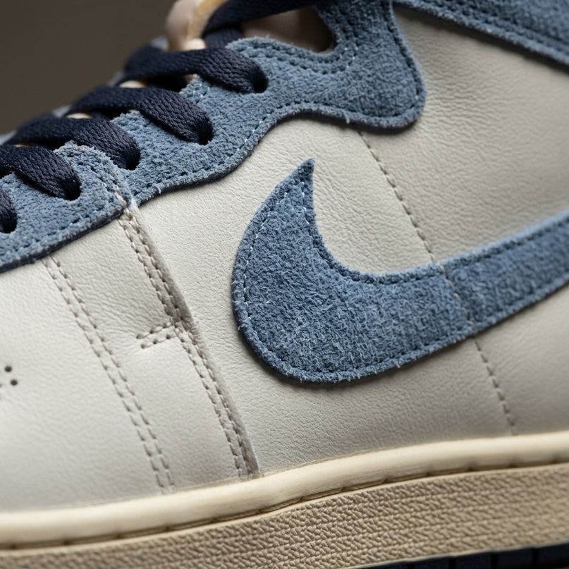 Jordan Air Ship Diffused Blue — Premium detail close-up
