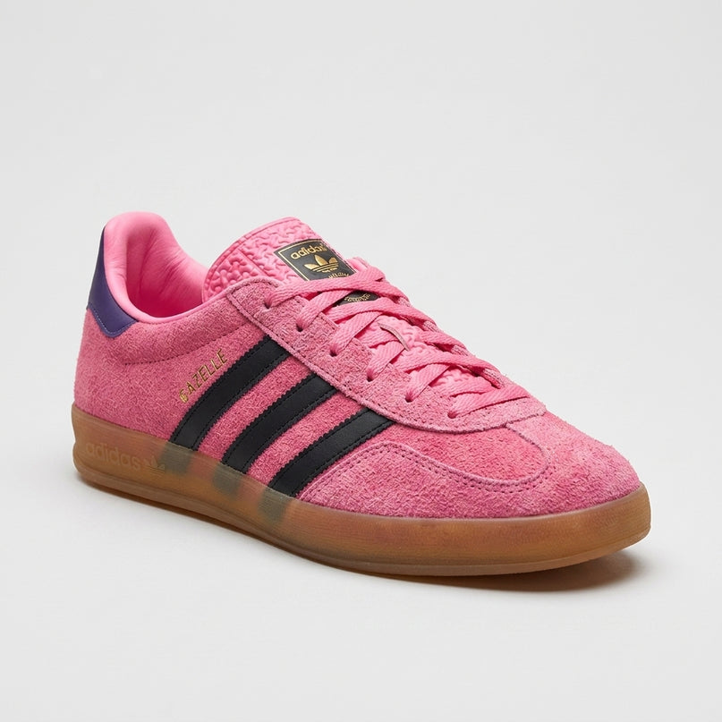 Adidas Gazelle Indoor Bliss Pink — 3/4 studio angle