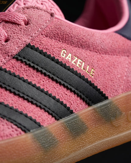 Adidas Gazelle Indoor Bliss Pink — Premium detail close-up