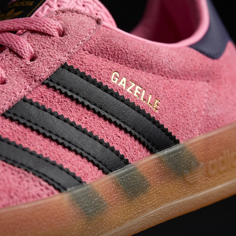 Adidas Gazelle Indoor Bliss Pink — Premium detail close-up
