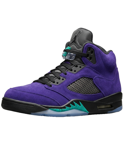 Jordan 5 Alternate Grape — 3/4 studio angle
