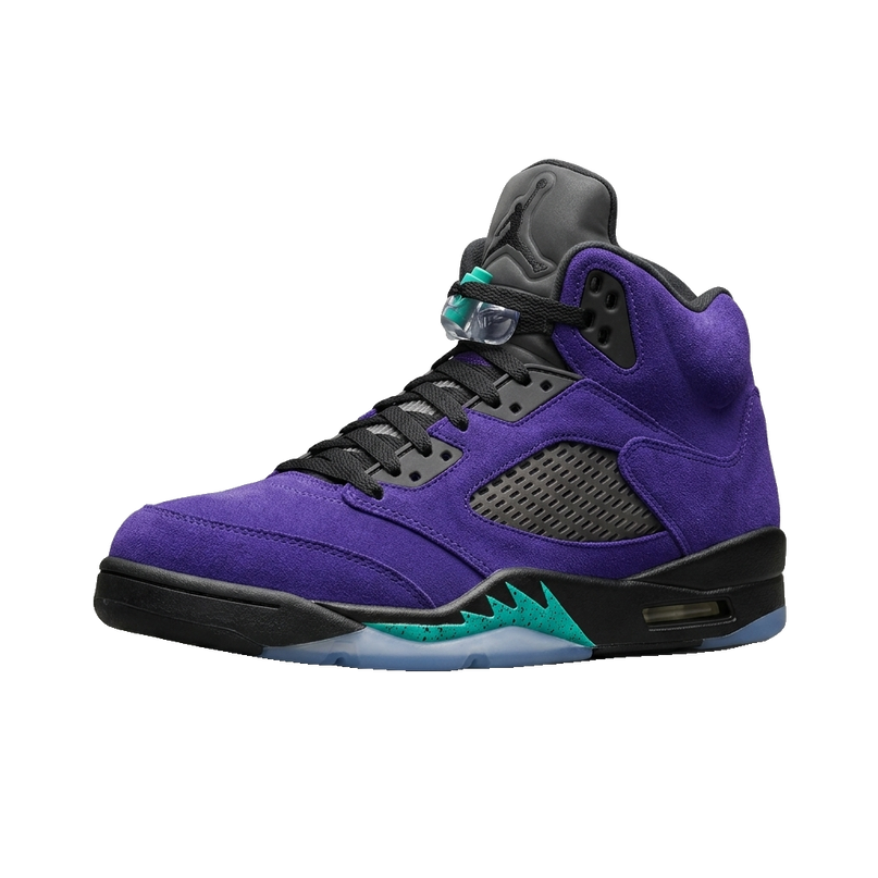 Jordan 5 Alternate Grape — 3/4 studio angle
