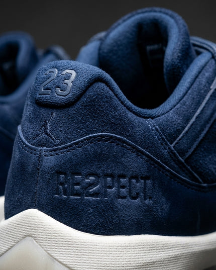 Jordan 11 Retro Low Derek Jeter RE2PECT — Premium detail close-up