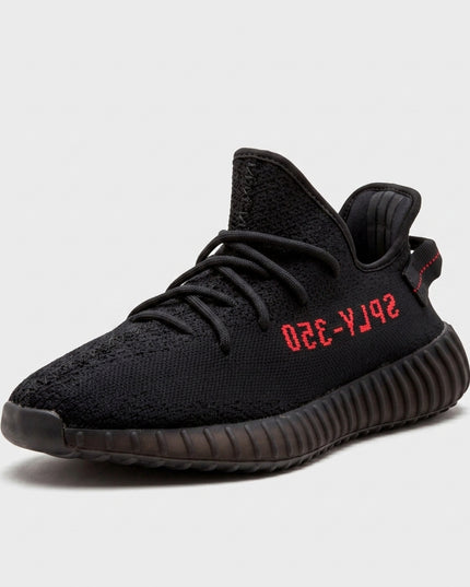 Yeezy 350 Core black — 3/4 studio angle