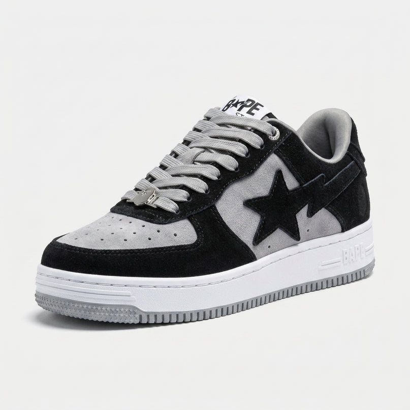 Bape Sta Black Suede — 3/4 studio angle