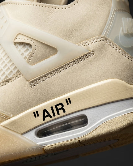 Jordan 4 Off White Sail — Premium detail close-up