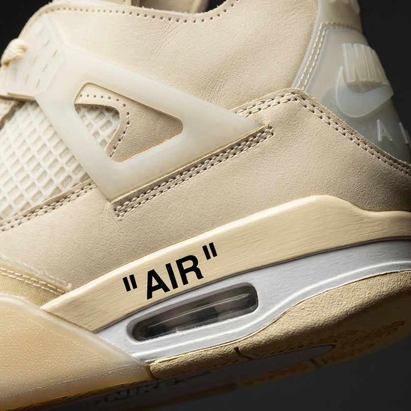 Jordan 4 Off White Sail — Premium detail close-up