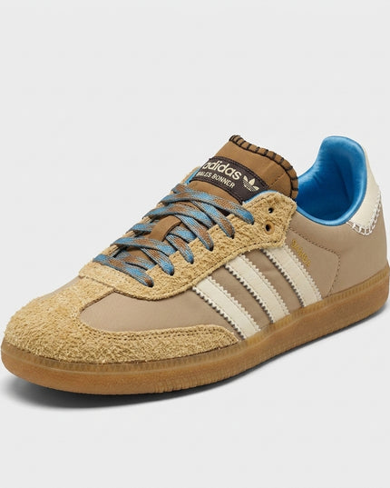 Adidas Samba Wales Bonner Nylon Desert Sand — 3/4 studio angle
