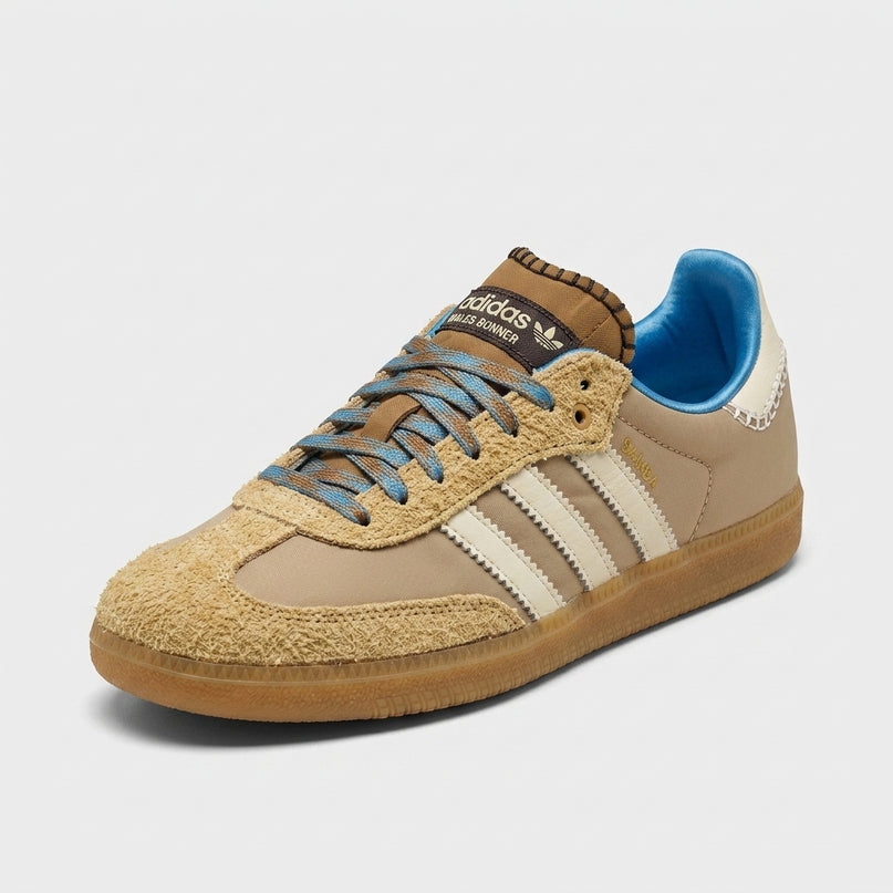 Adidas Samba Wales Bonner Nylon Desert Sand — 3/4 studio angle