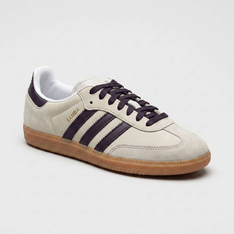 Adidas Samba Putty Grey — 3/4 studio angle