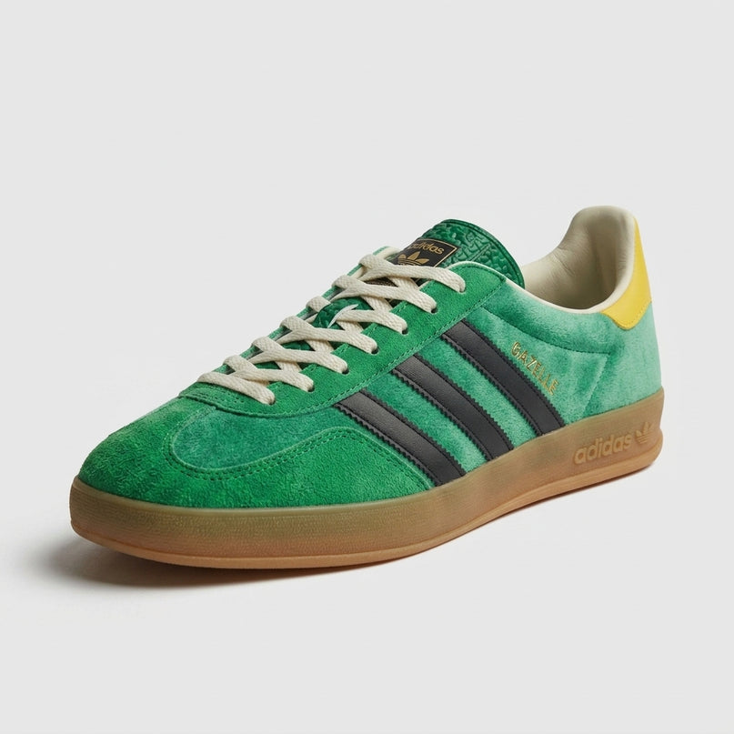Adidas Gazelle indoor size? exclusief green jamaica — 3/4 studio angle