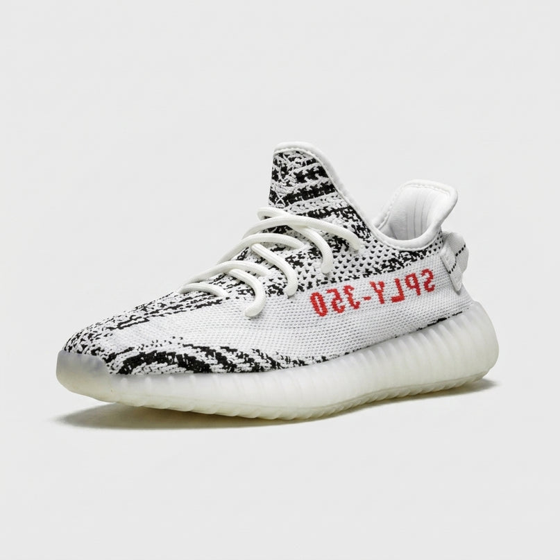 Yeezy 350 zebra — 3/4 studio angle
