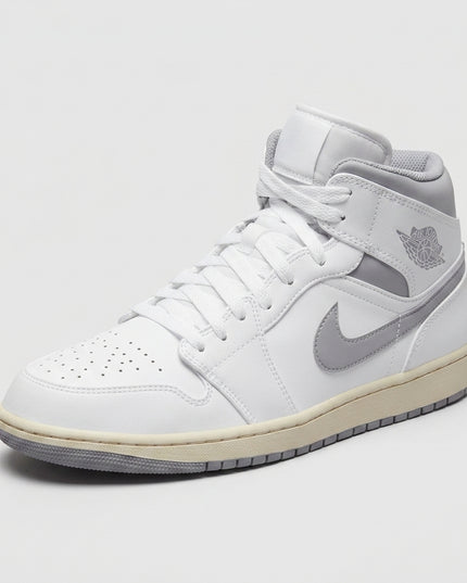 Jordan 1 mid neutral grey — 3/4 studio angle