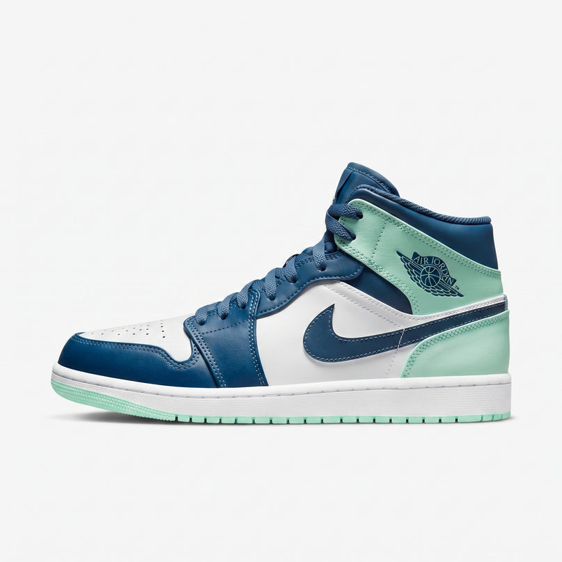Jordan 1 Mid Mystic Navy Mint — Hero limpia