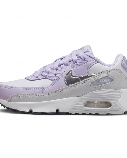 Air max 90 white/silver/violet — Hero limpia