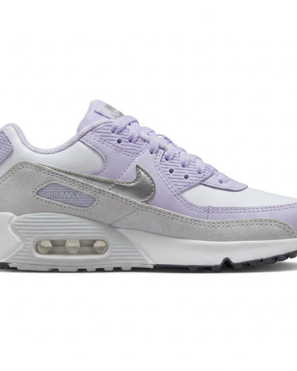 Air max 90 white/silver/violet — Side profile