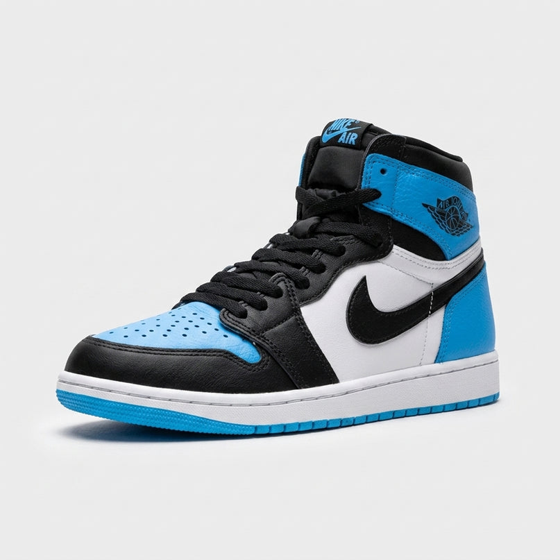 Air Jordan 1 High OG UNC Toe — 3/4 studio angle