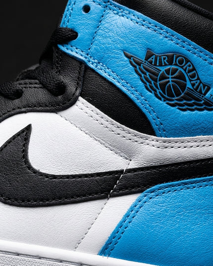 Air Jordan 1 High OG UNC Toe — Premium detail close-up