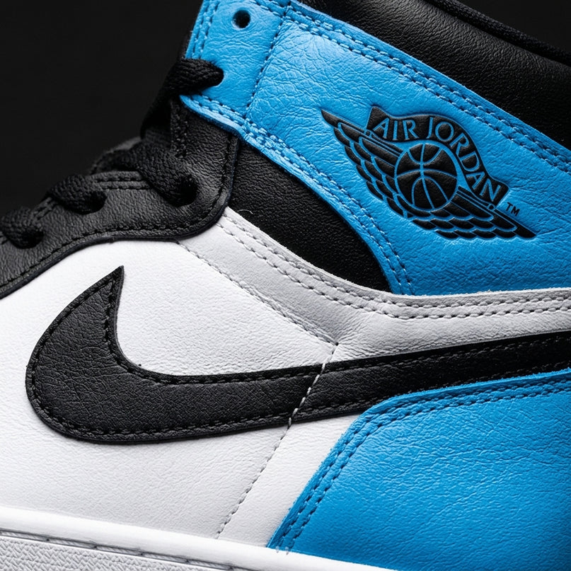 Air Jordan 1 High OG UNC Toe — Premium detail close-up