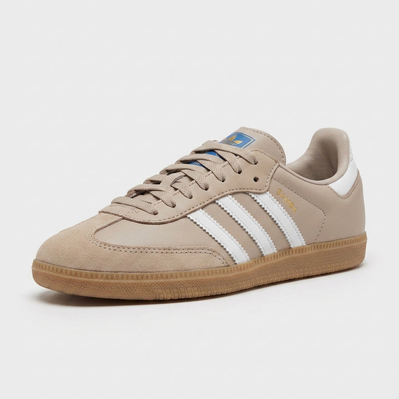 Adidas Samba OG Wonder Taupe — 3/4 studio angle