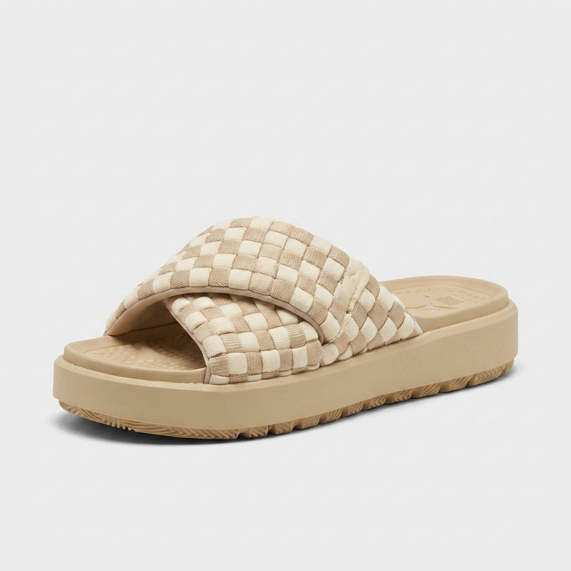 Jordan Sophia slide beige W — 3/4 studio angle