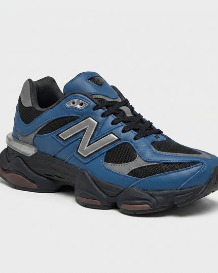 New Balance 9060 Dark Royal Brown — 3/4 studio angle