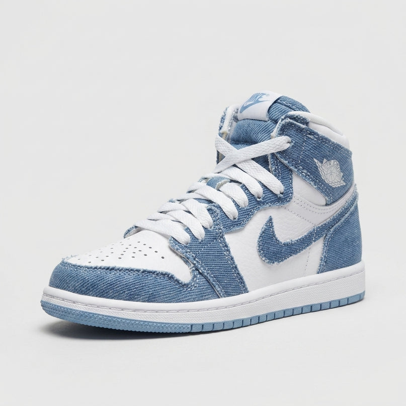 Air Jordan 1 High OG Border Blue Denim (PS) — 3/4 studio angle