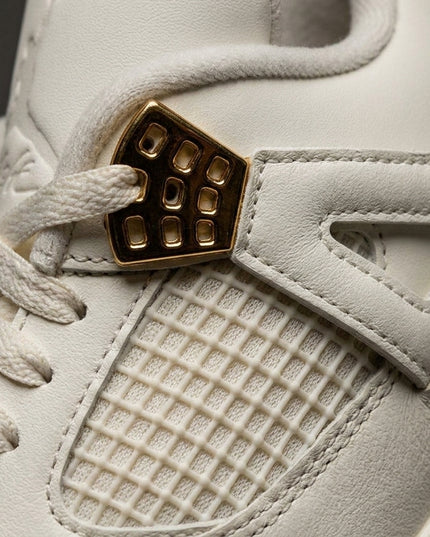 Jordan 4 Metallic Gold — Premium detail close-up