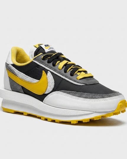 Nike LD Waffle Sacai Undercover Black Bright Citron — 3/4 studio angle