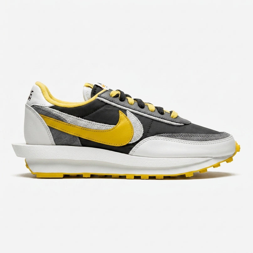 Nike LD Waffle Sacai Undercover Black Bright Citron — Side profile